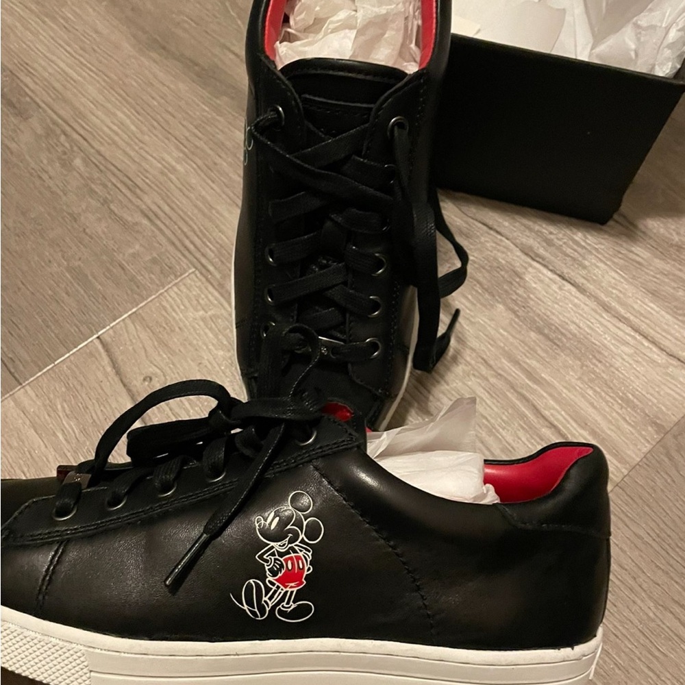 Black Coach Mickey Mouse Women’s Sneakers Brand New Never Worn